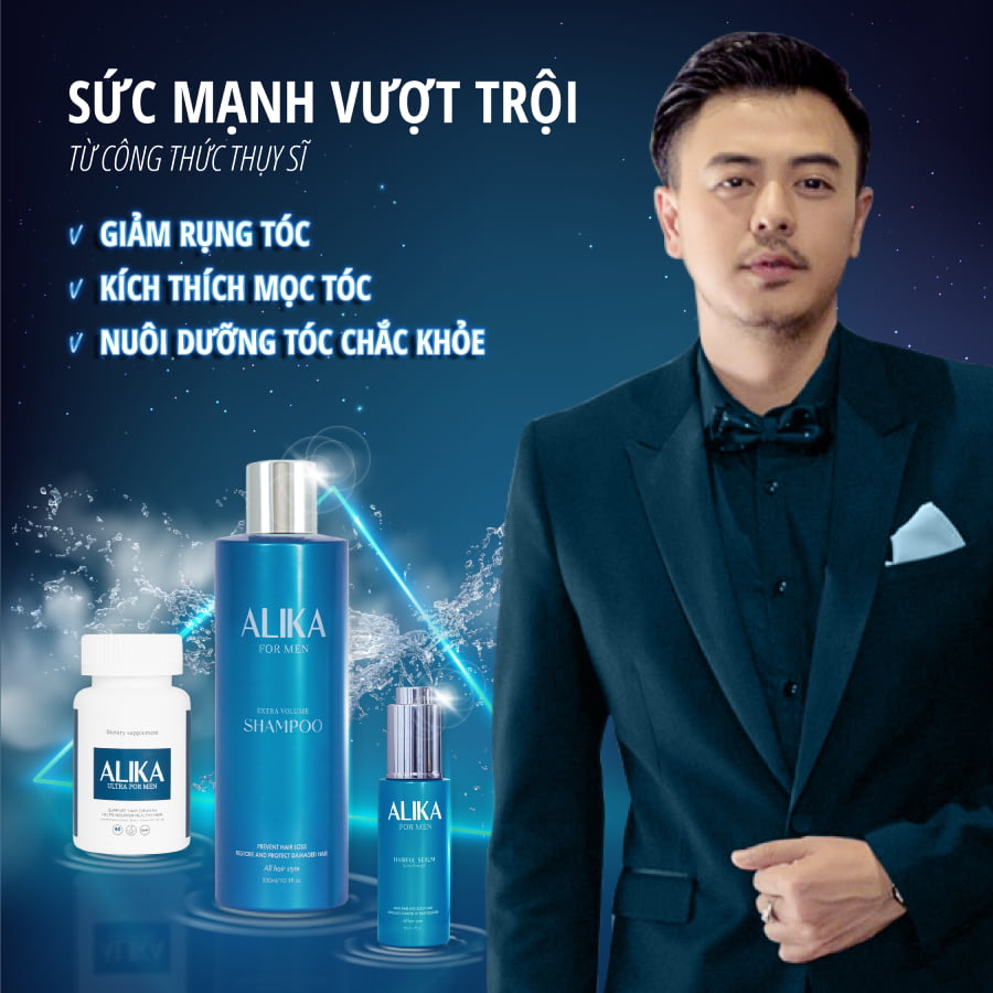 Tinh chất dưỡng tóc alika for men, hỗ trợ tóc mọc dày, dài, chắc khỏe
